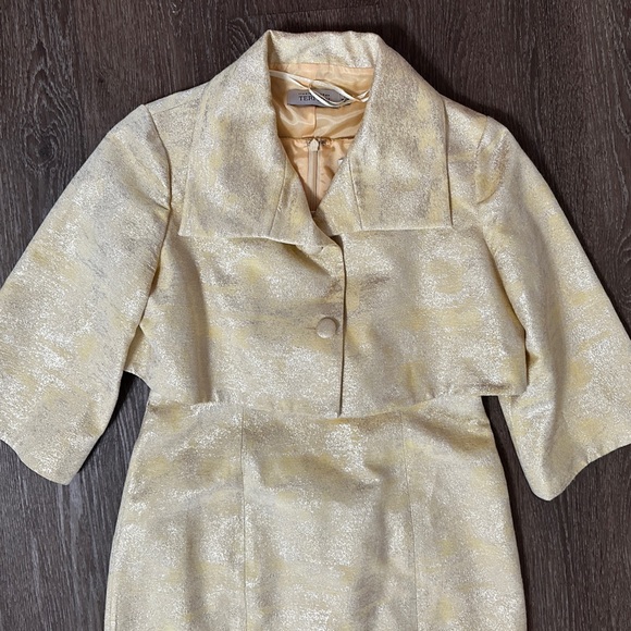 rickie freeman
TERI JON Dress w/ Crop Jacket yellow w/metallic Brocade size 6 - Picture 8 of 13
